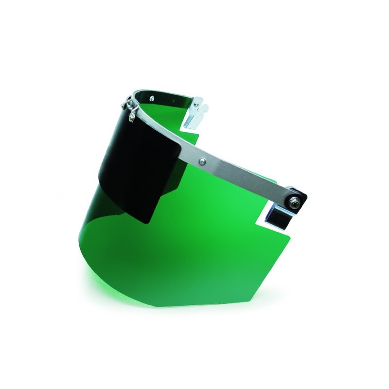 三共コーポレーション 4353435 フェイスシールド ヘルメット型 ワイド グリーン DT-HFSW-GW#805408 1個（ご注文単位1個）【直送品】