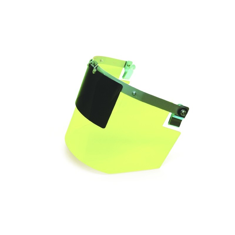 三共コーポレーション 4353439 フェイスシールド ヘルメット型 ワイド イエロー DT-HFSW-YW#805412 1個（ご注文単位1個）【直送品】