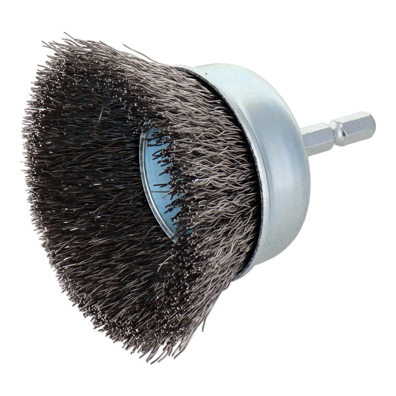 三共コーポレーション 4340474 六角軸カップブラシ ステンレス線 65mm #337057 1個(ご注文単位1個)【直送品】