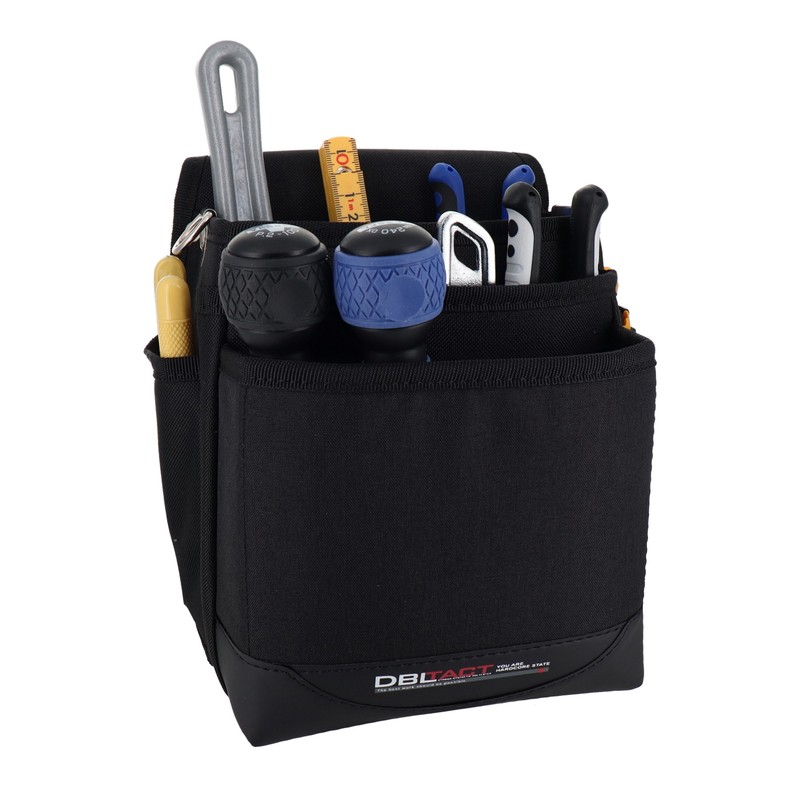 三共コーポレーション 4348951 3段腰袋 杢ブラック DTM-03S-BK 1個(ご注文単位1個)【直送品】