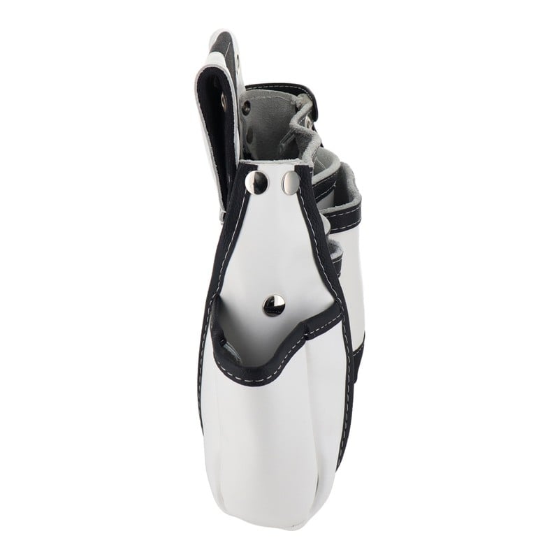 三共コーポレーション 4344720 本革卓越 釘袋 2段 サイドケース付 ホワイト #582506 1個(ご注文単位1個)【直送品】