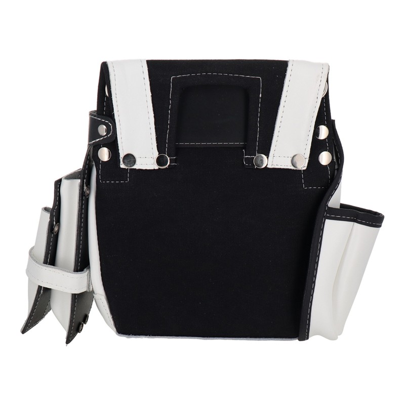 三共コーポレーション 4344720 本革卓越 釘袋 2段 サイドケース付 ホワイト #582506 1個(ご注文単位1個)【直送品】