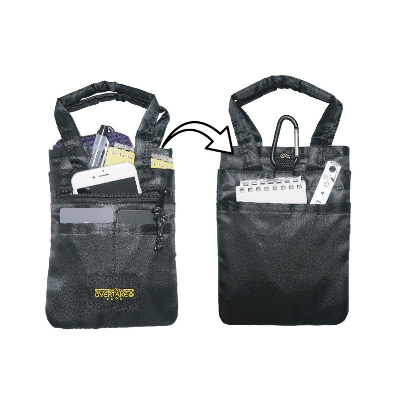 三共コーポレーション 4353072 マルチ収納ケース リミテッド リバーシブル取手付き OTC-16-BK 1個(ご注文単位1個)【直送品】