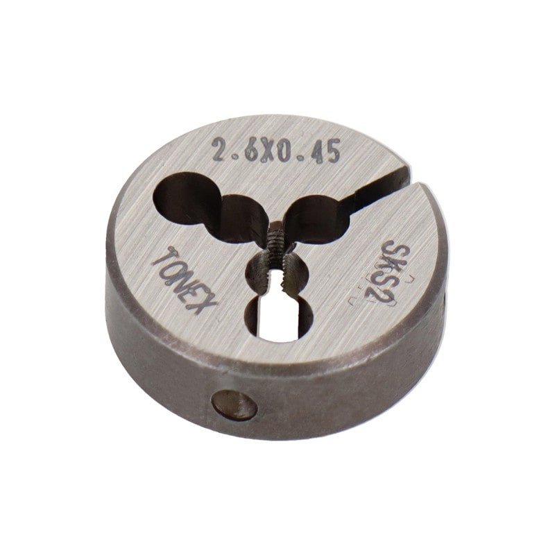 三共コーポレーション 4343872 ねじ切りダイスねじ径2.6mm×ピッチ0.45mm #110213 1個（ご注文単位1個）【直送品】