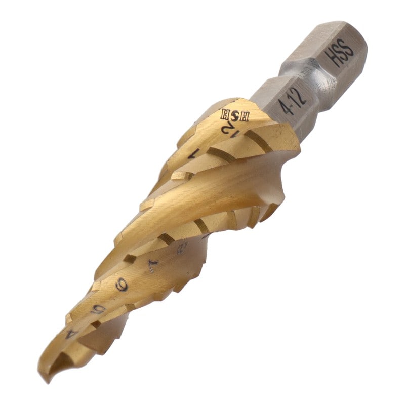 三共コーポレーション 4341708 四刀流 チタンステップドリル 9段 4-12mm #350271 1個(ご注文単位1個)【直送品】