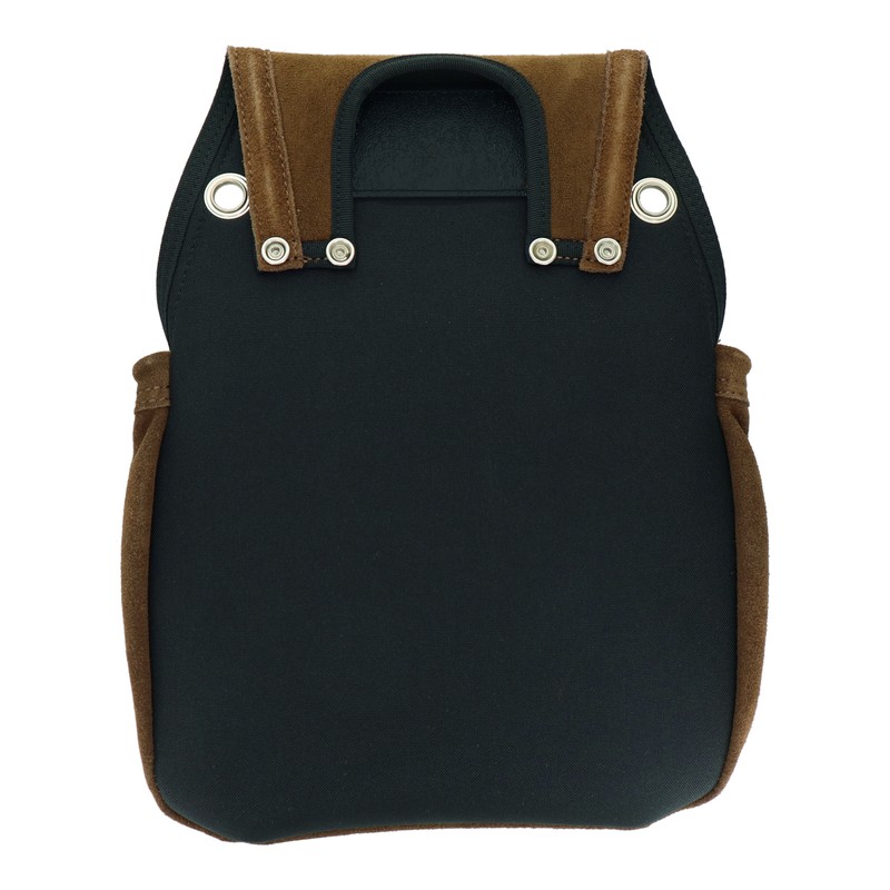 三共コーポレーション 4353078 スエード本革釘袋 1段 ブラウン DSL-01BR 1個（ご注文単位1個）【直送品】