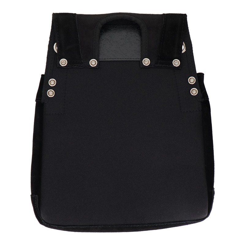 三共コーポレーション 4353079 スエード本革釘袋 2段 ブラック DSL-07BK 1個（ご注文単位1個）【直送品】