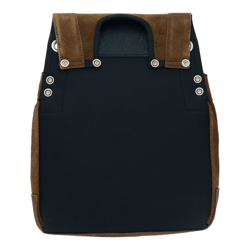 三共コーポレーション 4353081 スエード本革釘袋 2段 ブラウン DSL-07BR 1個（ご注文単位1個）【直送品】