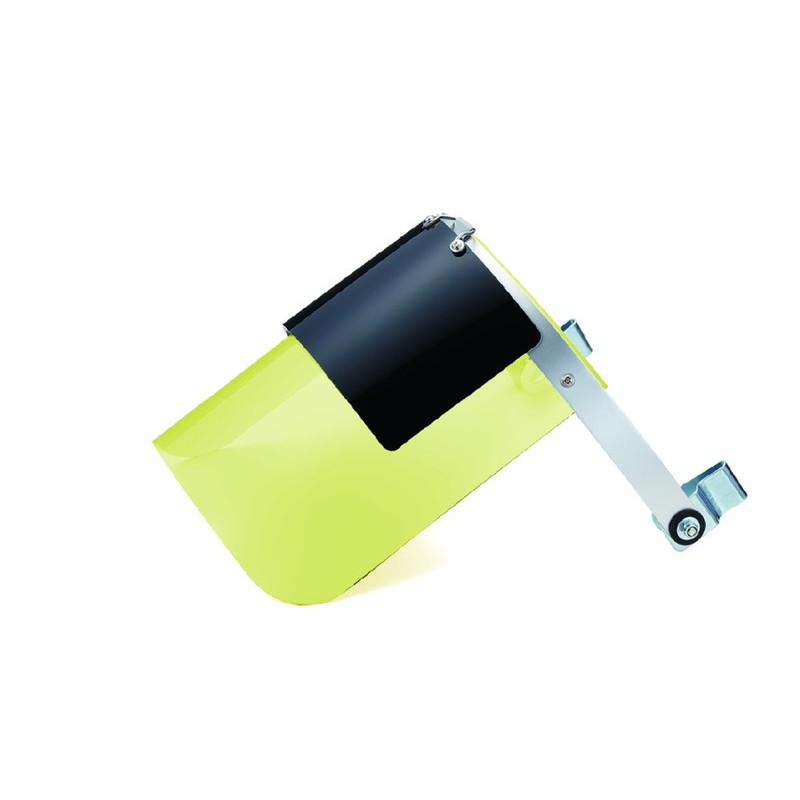 三共コーポレーション 4353438 フェイスシールド ヘルメット型 イエロー DT-HFSW-Y#805411 1個（ご注文単位1個）【直送品】