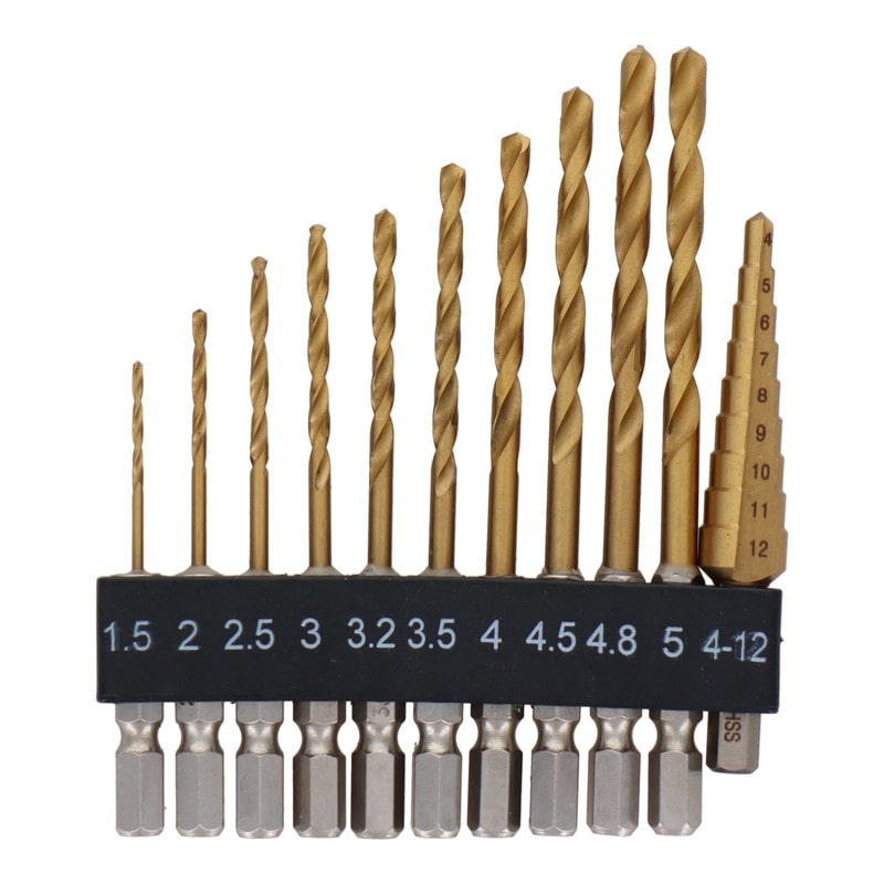 三共コーポレーション 4340598 六角軸 チタンコーティング ドリル&ステップビット #000092 1個（ご注文単位1個）【直送品】