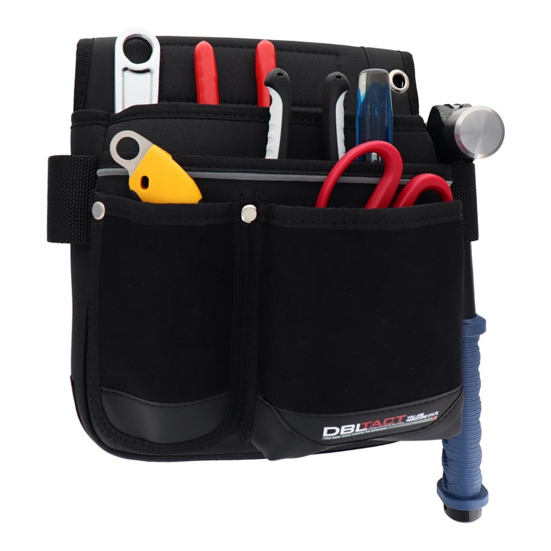 三共コーポレーション 4342210 スエード調 釘袋 2段 ブラック #581782 1個（ご注文単位1個）【直送品】