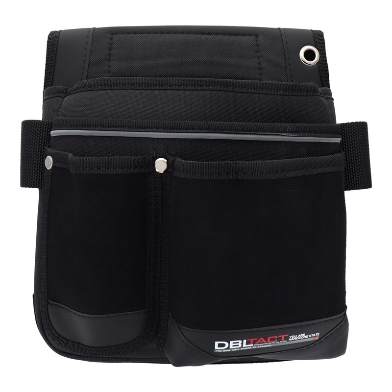 三共コーポレーション 4342210 スエード調 釘袋 2段 ブラック #581782 1個(ご注文単位1個)【直送品】