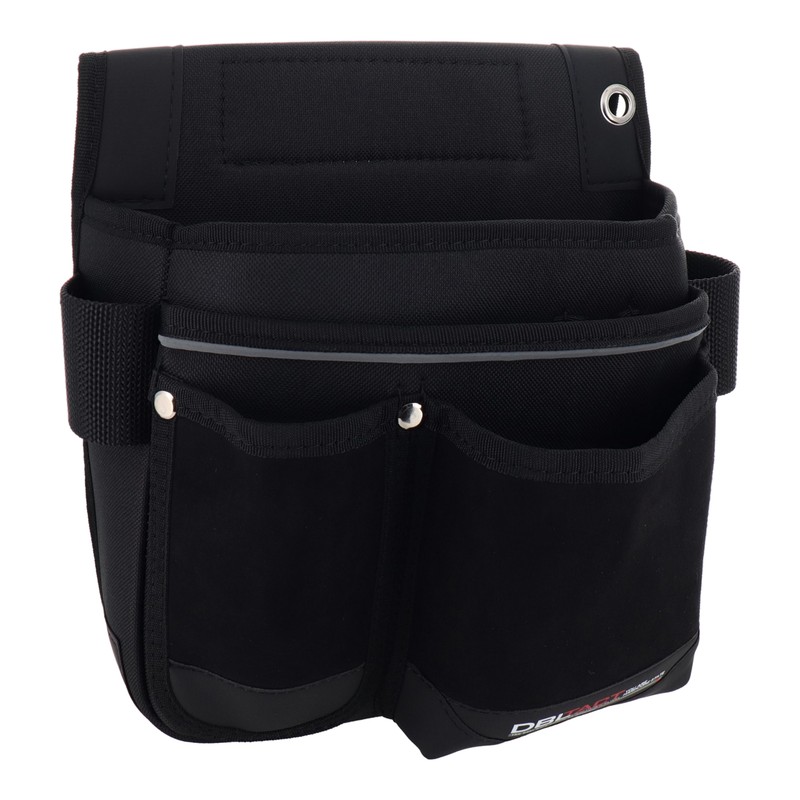 三共コーポレーション 4342210 スエード調 釘袋 2段 ブラック #581782 1個(ご注文単位1個)【直送品】