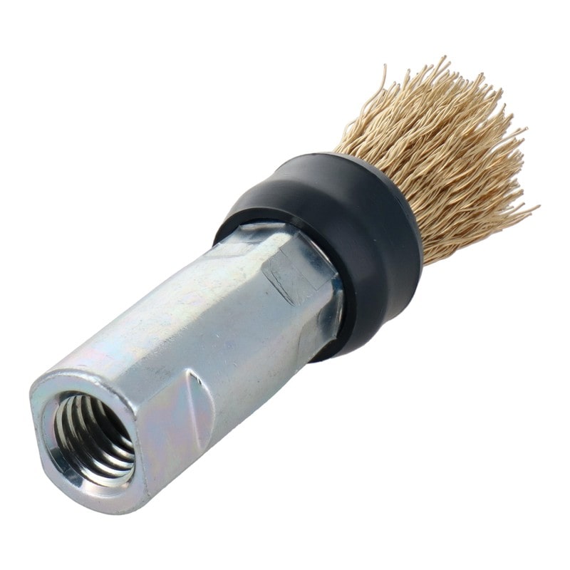 三共コーポレーション 4353535 ロッドブラシ 鋼線メッキ・ゴム付 15mm KRB-15K#436116 1個（ご注文単位1個）【直送品】