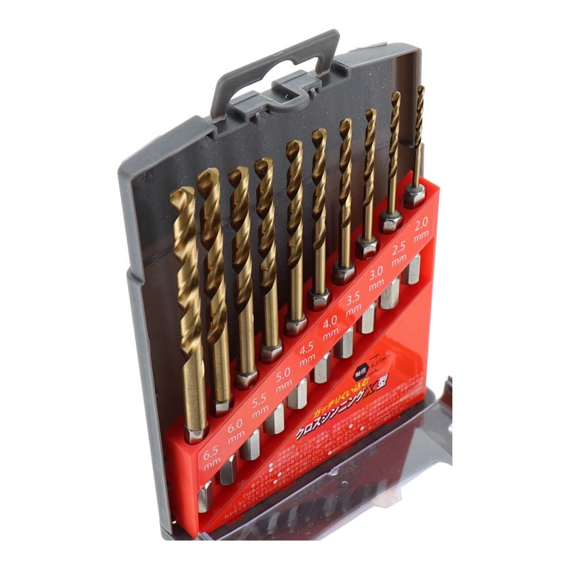 三共コーポレーション 4341986 10PCS 六角軸コバルトドリルセット #350254 1個（ご注文単位1個）【直送品】