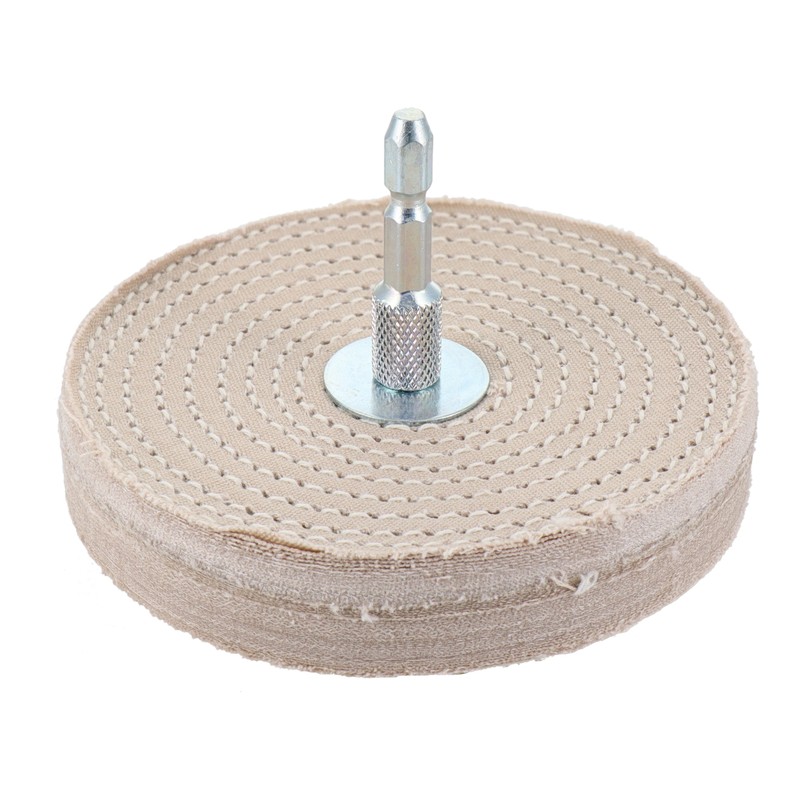 三共コーポレーション 4343083 六角軸軸付布バフ 100mm #010158 1個(ご注文単位1個)【直送品】