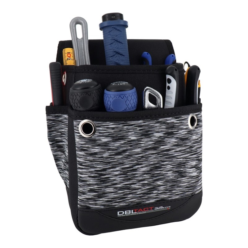 三共コーポレーション 4348809 スパンデックスシリーズ 腰袋2段大ワイド ブラック DT-02W-KB 1個(ご注文単位1個)【直送品】