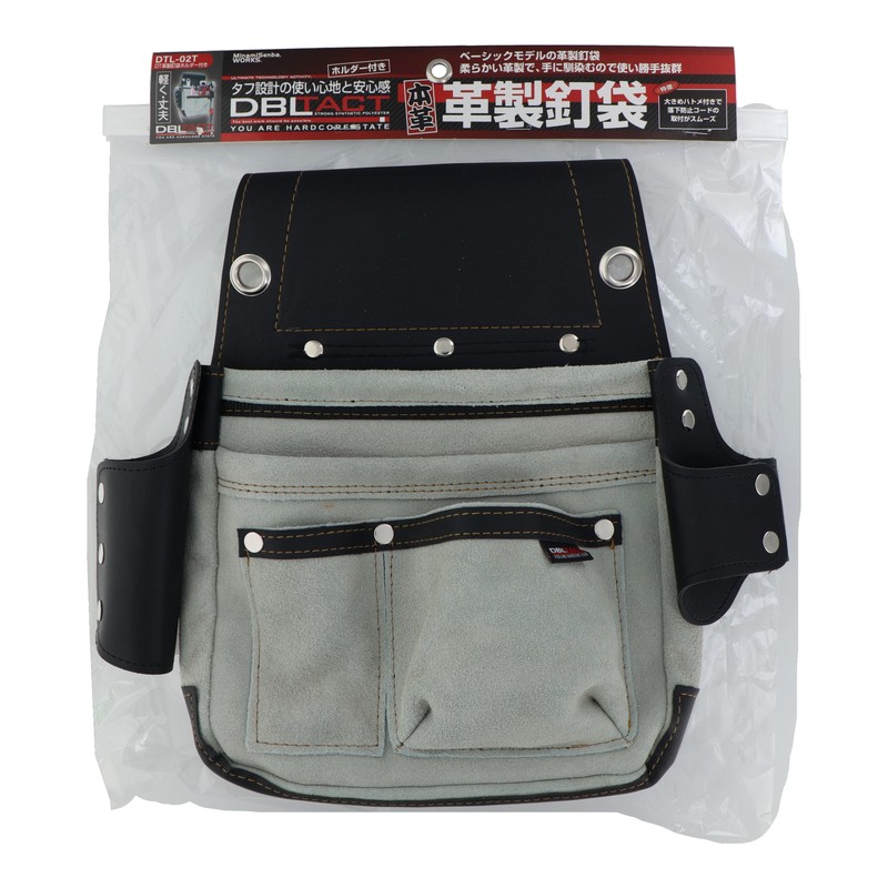 三共コーポレーション 4353405 革製釘袋 ホルダー付き #582512 1個(ご注文単位1個)【直送品】