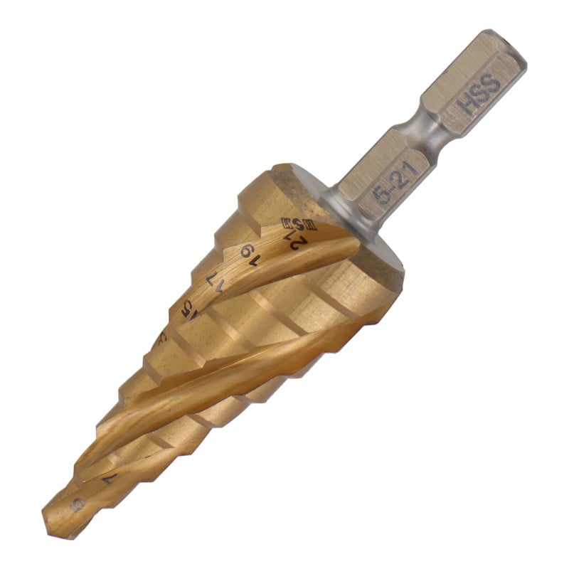 三共コーポレーション 4341711 四刀流 チタンステップドリル 9段 5-21mm #350274 1個（ご注文単位1個）【直送品】