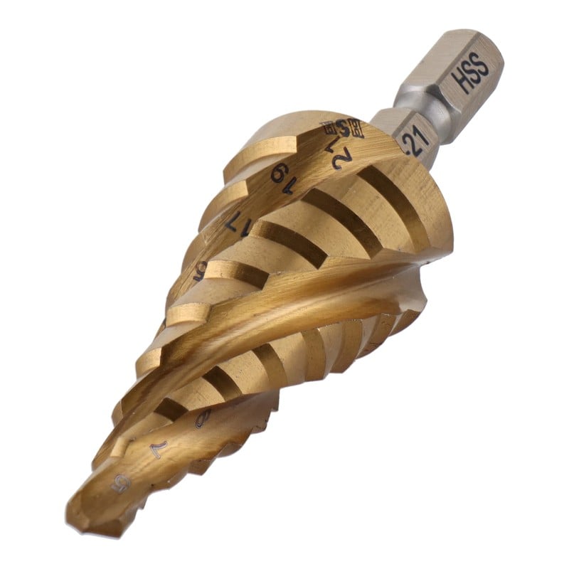 三共コーポレーション 4341711 四刀流 チタンステップドリル 9段 5-21mm #350274 1個(ご注文単位1個)【直送品】