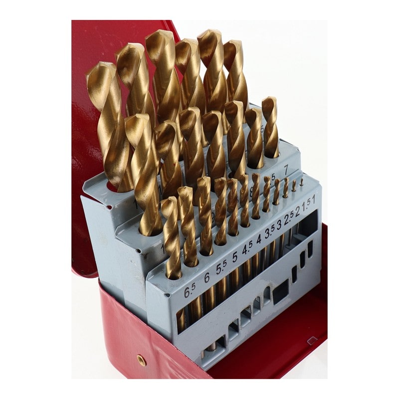 三共コーポレーション 4348608 25pcs.チタンコーティング鉄工ドリル刃セット TTS-25 1個(ご注文単位1個)【直送品】