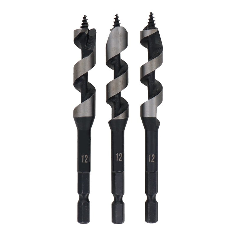 三共コーポレーション 4342334 3本組木工用ドリル刃セット 12mm×3本 #819549 1個(ご注文単位1個)【直送品】