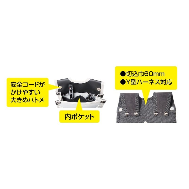 三共コーポレーション 4348786 帆布電工袋 ブラック DTH-01-BK 1個（ご注文単位1個）【直送品】