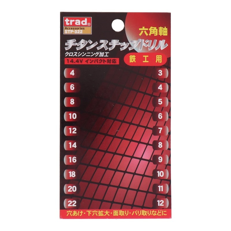 三共コーポレーション 4341716 2本組ステップドリル10段3-12mm4-22mm #350266 1個(ご注文単位1個)【直送品】