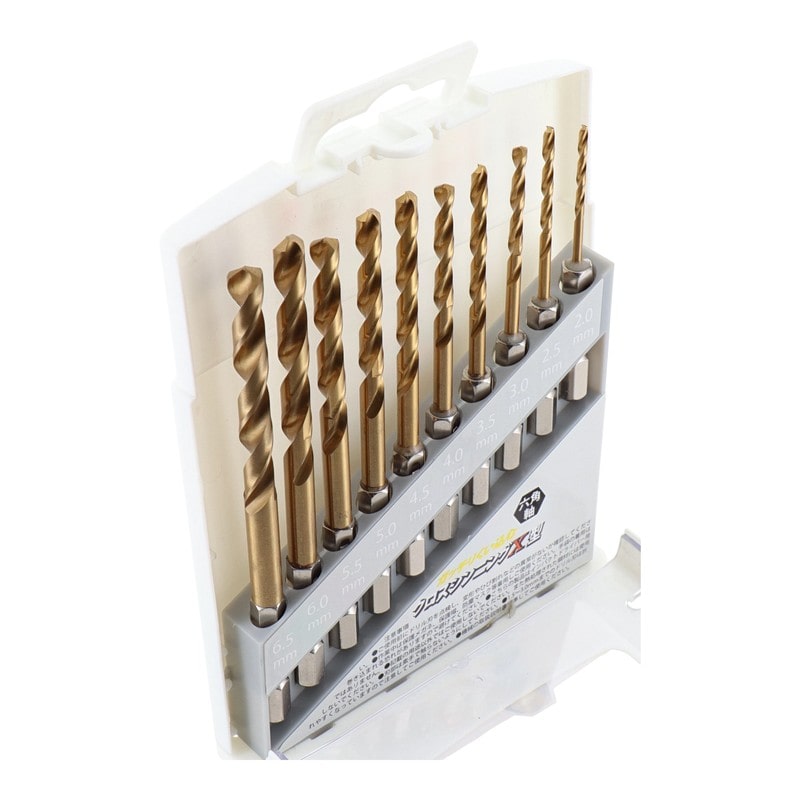 三共コーポレーション 4342164 10PCS 六角軸チタンドリルセット #350253 1個（ご注文単位1個）【直送品】
