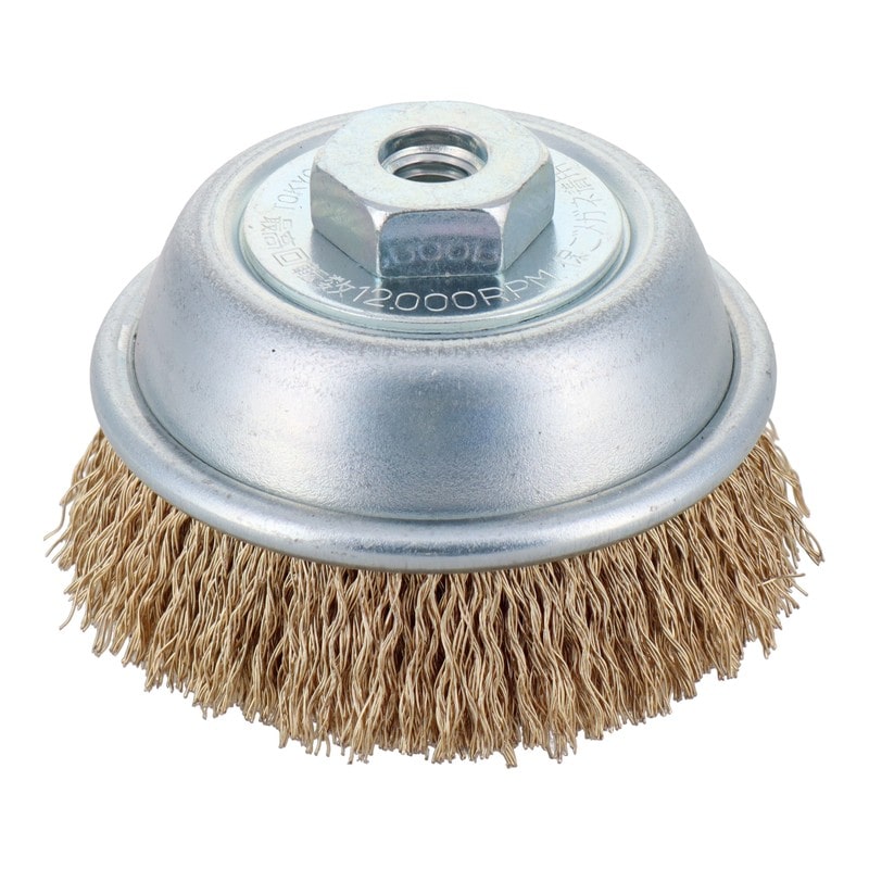 三共コーポレーション 4353499 カップブラシ 鋼線メッキ 75mm KCB-75K#436100 1個（ご注文単位1個）【直送品】