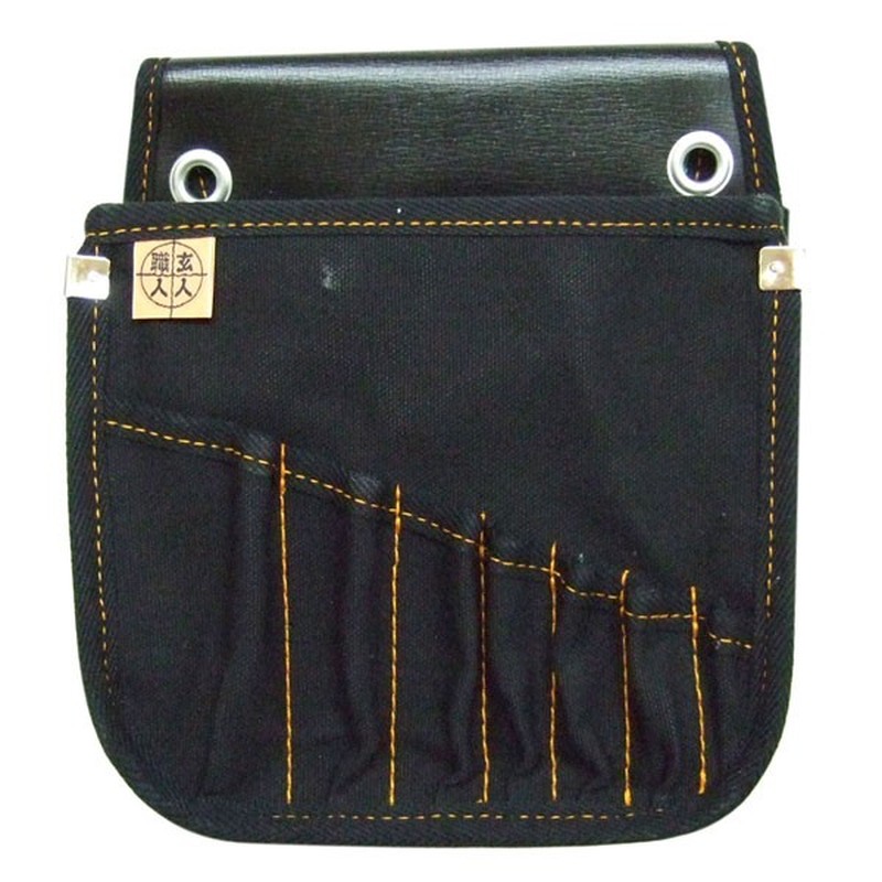 三共コーポレーション 4344152 玄人職人 黒布 電工腰袋 ビット差し付き #527075 1個(ご注文単位1個)【直送品】