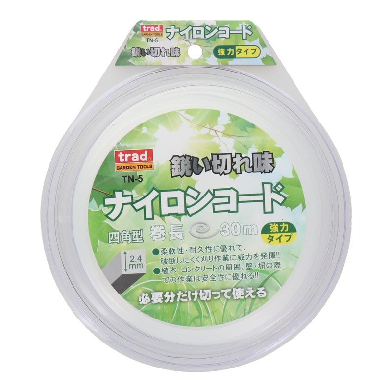 三共コーポレーション 4344460 ナイロンコード 四角型2.4mm 30m #316014 1個（ご注文単位1個）【直送品】