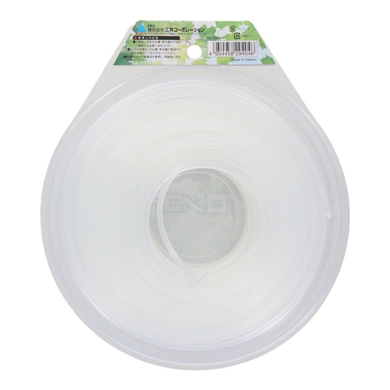 三共コーポレーション 4344460 ナイロンコード 四角型2.4mm 30m #316014 1個(ご注文単位1個)【直送品】