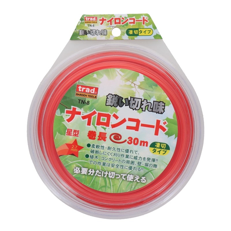 三共コーポレーション 4344463 ナイロンコード 星型2.7mm 30m #316017 1個（ご注文単位1個）【直送品】