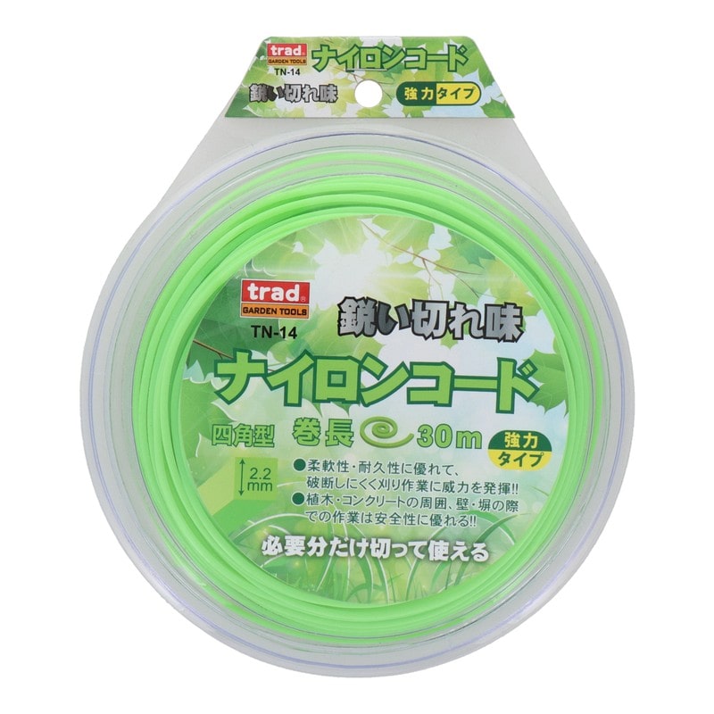 三共コーポレーション 4344469 ナイロンコード 四角型2.2mm 30m #316024 1個（ご注文単位1個）【直送品】
