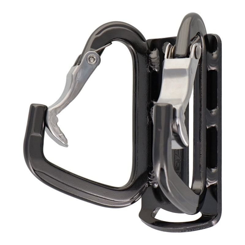 三共コーポレーション 4353360 アルミツールフック湾曲ゲート×爪付きダブルガンメタ DT-ABSW-G 1個（ご注文単位1個）【直送品】