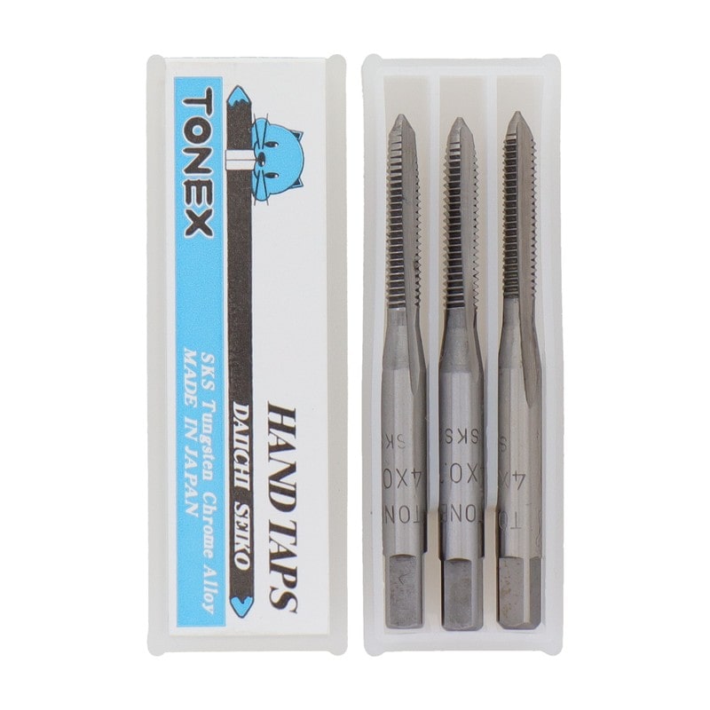 三共コーポレーション 4343835 ハンドタップセットねじ径4mm×ピッチ0.75mm #110119 1個（ご注文単位1個）【直送品】