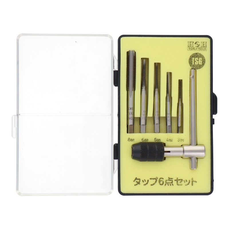 三共コーポレーション 420039 ねじ切りタップ タップ6点セット タップホルダー付 #110145 1個(ご注文単位1個)【直送品】