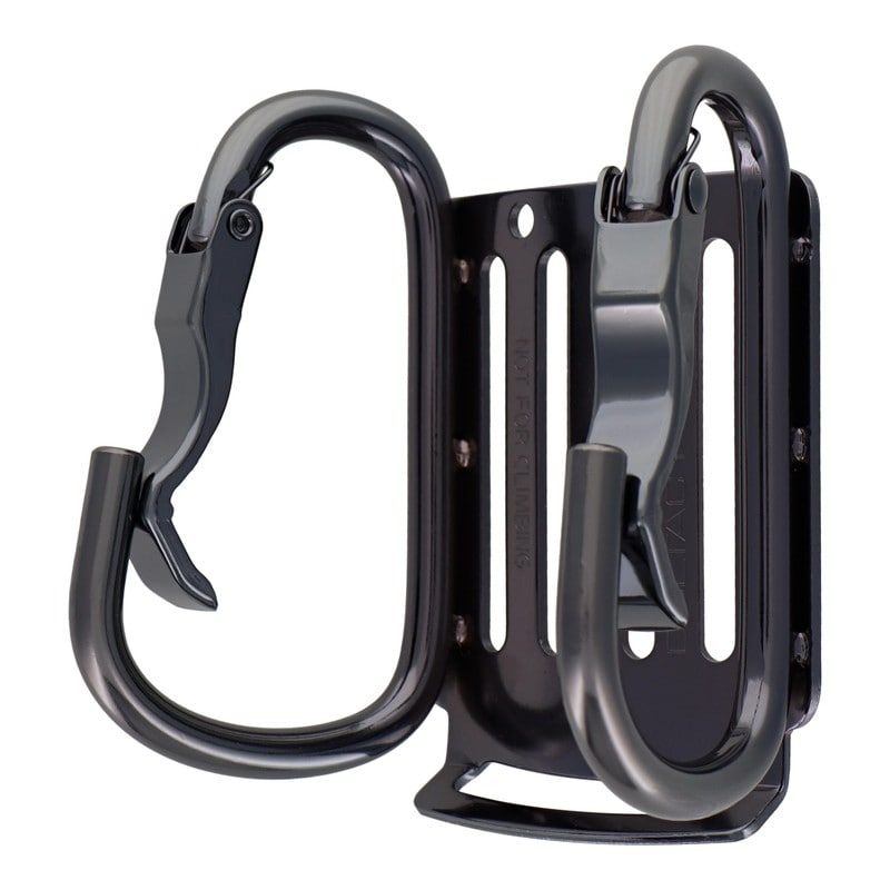 三共コーポレーション 4348285 カラビナ工具差 湾曲ゲート×爪付き ダブルガンメタ #360254 1個（ご注文単位1個）【直送品】