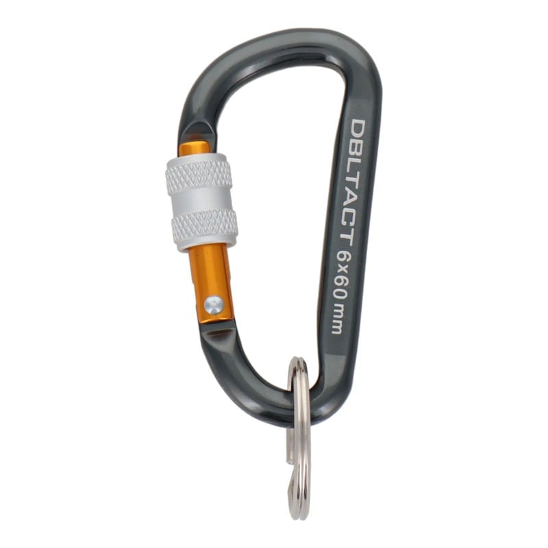 三共コーポレーション 4071277 アルミカラビナロック φ6mmガンメタ×ゴールド #360341 1個（ご注文単位1個）【直送品】