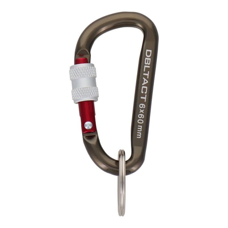 三共コーポレーション 4071280 アルミカラビナロックタイプφ6mmガンメタSXRD #360345 1個（ご注文単位1個）【直送品】