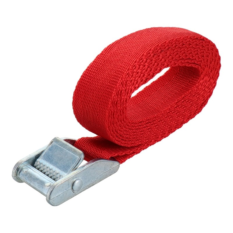 三共コーポレーション 4348352 バックル式荷締カラーベルト レッド #823520 1個（ご注文単位1個）【直送品】