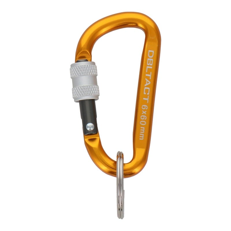 三共コーポレーション 4348542 アルミカラビナロック φ6mmゴールド×ガンメタS DT-AKL-163 1個（ご注文単位1個）【直送品】