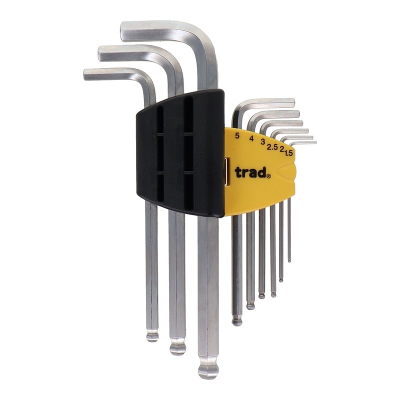 三共コーポレーション 4342424 9pcs.セミロングボールポイントL型レンチセット #820367 1個（ご注文単位1個）【直送品】