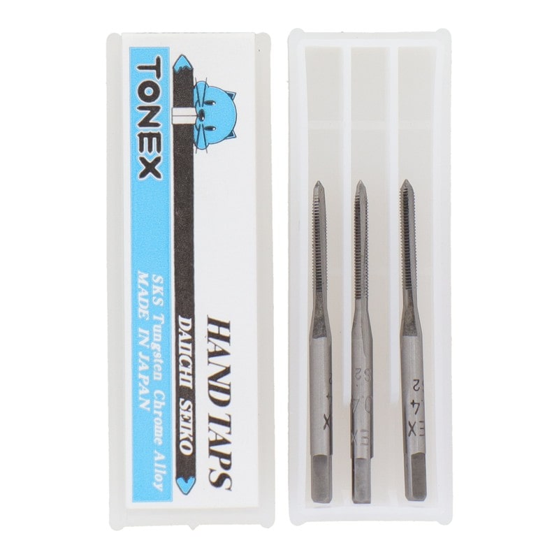 三共コーポレーション 4343829 ハンドタップセットねじ径2mm×ピッチ0.4mm #110121 1個（ご注文単位1個）【直送品】