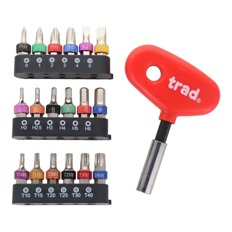 三共コーポレーション 4342399 19pcs.T型ハンドル付ビットセット #820222 1個（ご注文単位1個）【直送品】