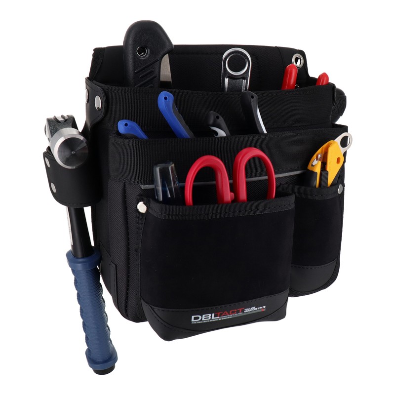 三共コーポレーション 4342211 スエード調 釘袋 2段 ブラック #581783 1個（ご注文単位1個）【直送品】