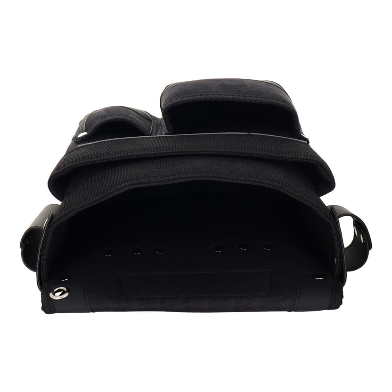 三共コーポレーション 4342211 スエード調 釘袋 2段 ブラック #581783 1個（ご注文単位1個）【直送品】