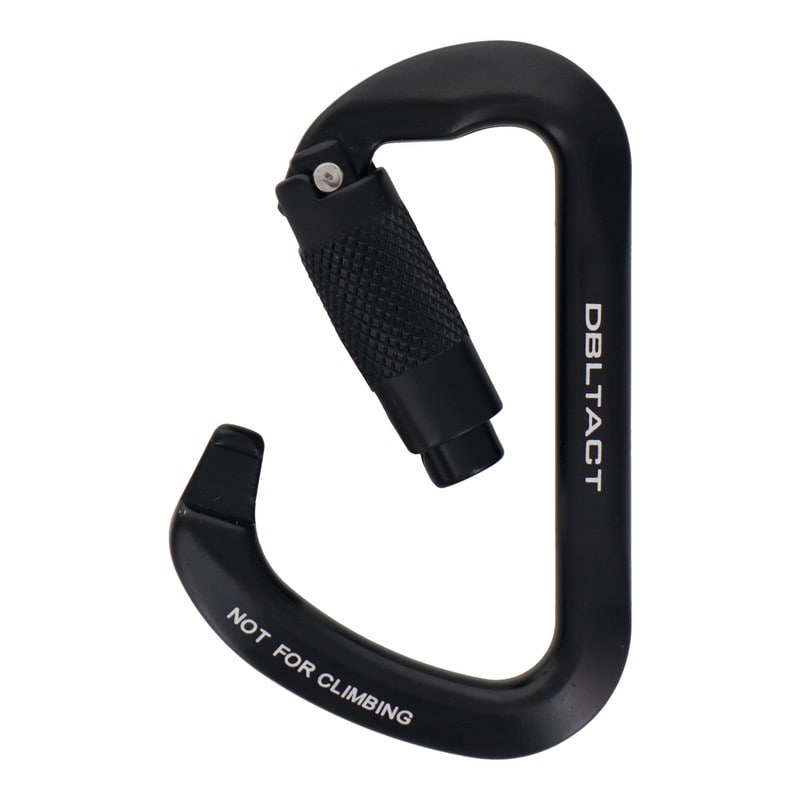 三共コーポレーション 4348992 アルミ鍛造カラビナ スライドロック機能付 ブラック DT-AKR-B 1個（ご注文単位1個）【直送品】