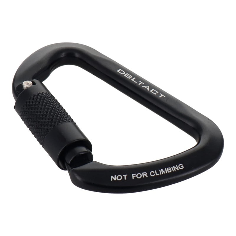 三共コーポレーション 4348992 アルミ鍛造カラビナ スライドロック機能付 ブラック DT-AKR-B 1個（ご注文単位1個）【直送品】